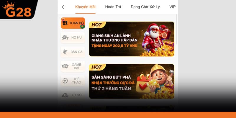 Các hình thức khuyến mãi G28 phổ biến